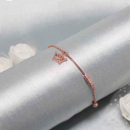 Rose Gold Crown Heart Duo
