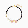 Golden Pink Bow Infant Bracelet (0-18 months)