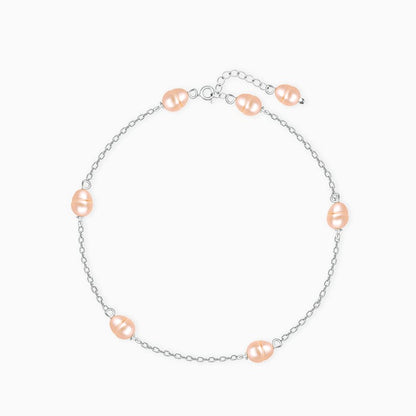 Silver Coral Pearl Bracelet
