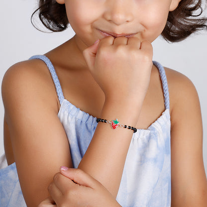 Silver Very Berry Strawberry Infant Bracelet (0-18 months)