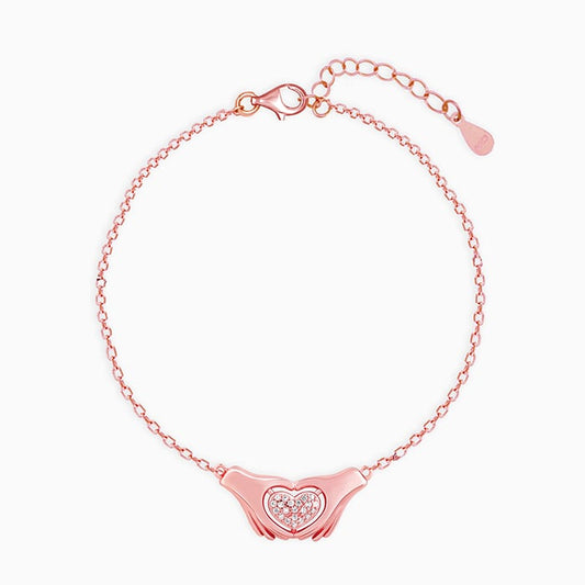 Rose Gold Cuffed In Love Bracelet