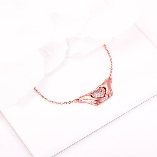 Rose Gold Cuffed In Love Bracelet