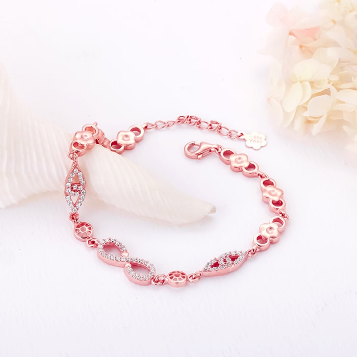 Rose Gold Forever Infinity Love Bracelet – GIVA Jewellery