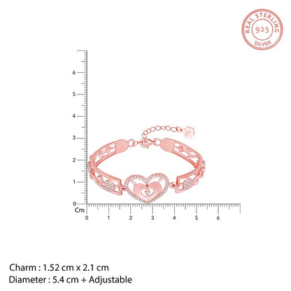 Anushka Sharma Rose Gold Dreamy Love Heart Bracelet