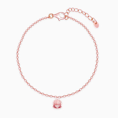 Rose Gold Heart in Seashell Bracelet