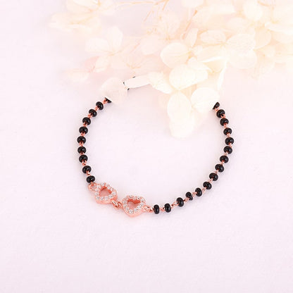 Rose Gold Lucky Hearts Kids Nazariya Bracelet (3-5 yrs)