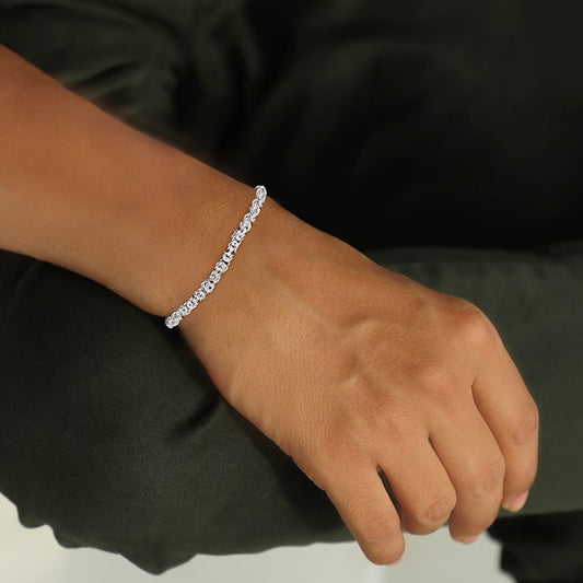 Silver Classic Shine Bracelet for Him