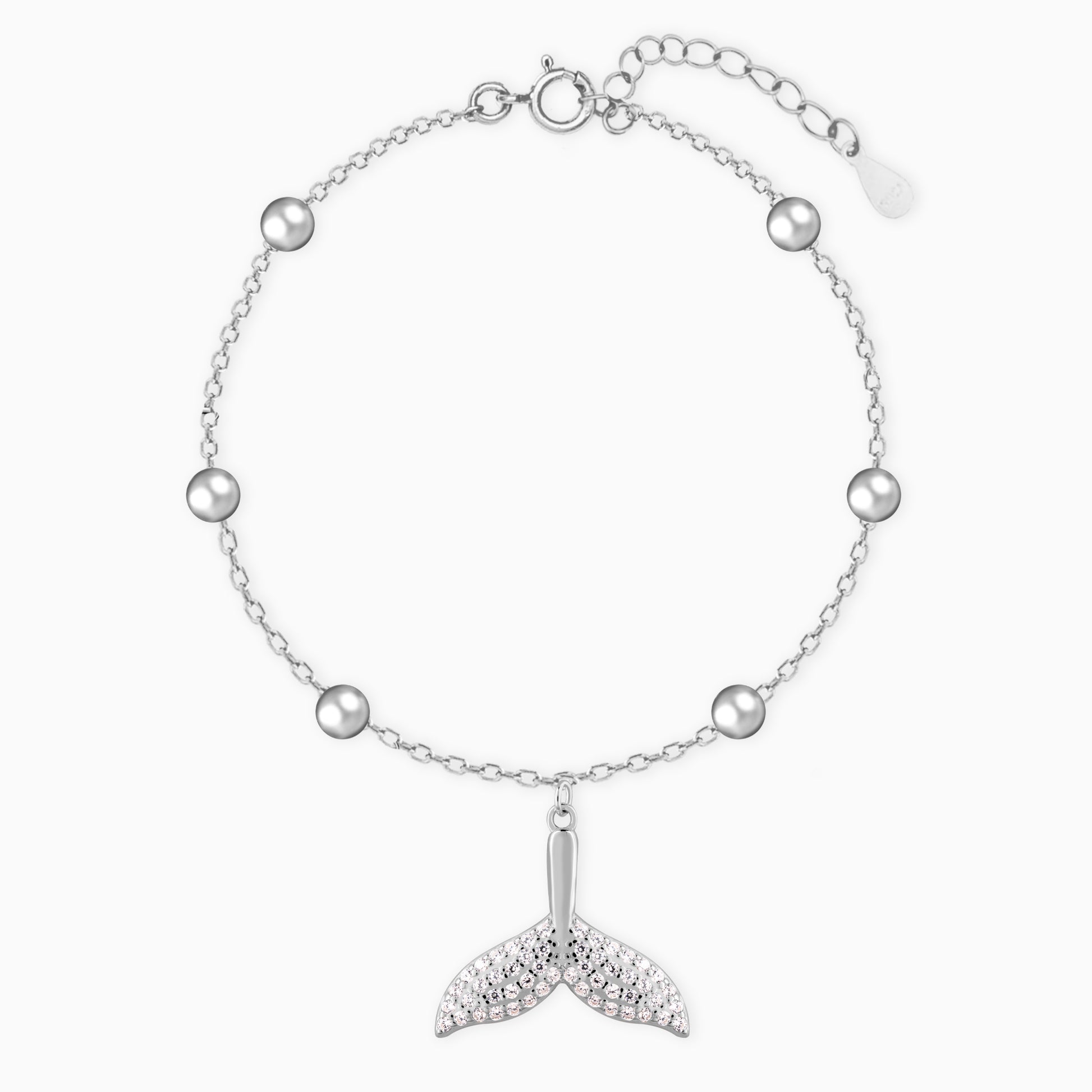 Silver Mermaid's Tail Bracelet by GIVA Jewellery