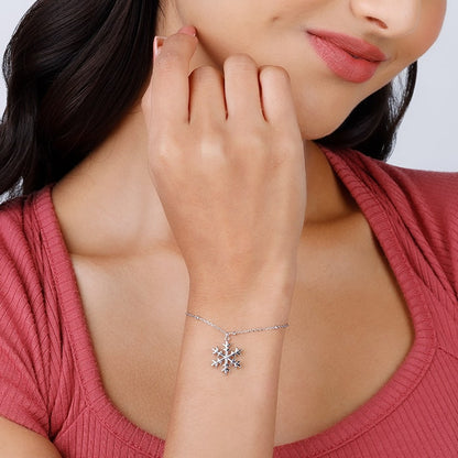 Silver Snowflake Bracelet