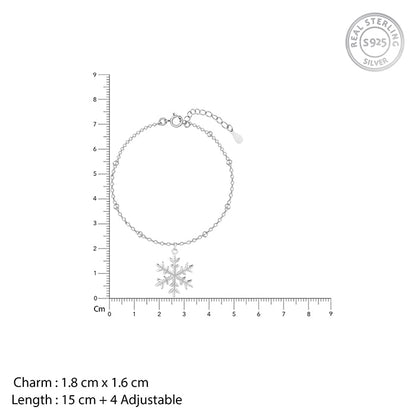 Silver Snowflake Bracelet
