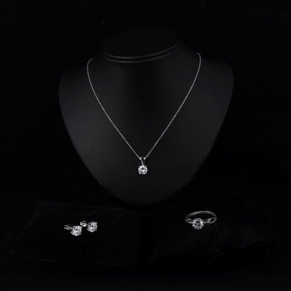 Silver Sparkling Zircon Trio