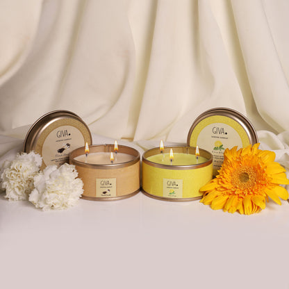 Citrus & Sage Candle + French Vanilla Candle