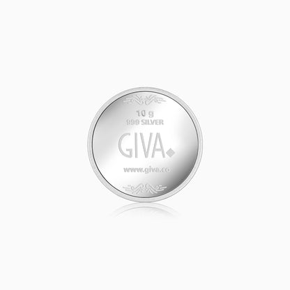 999 Silver Goddess Lakshmi and Lord Ganesh Coin - 10 g