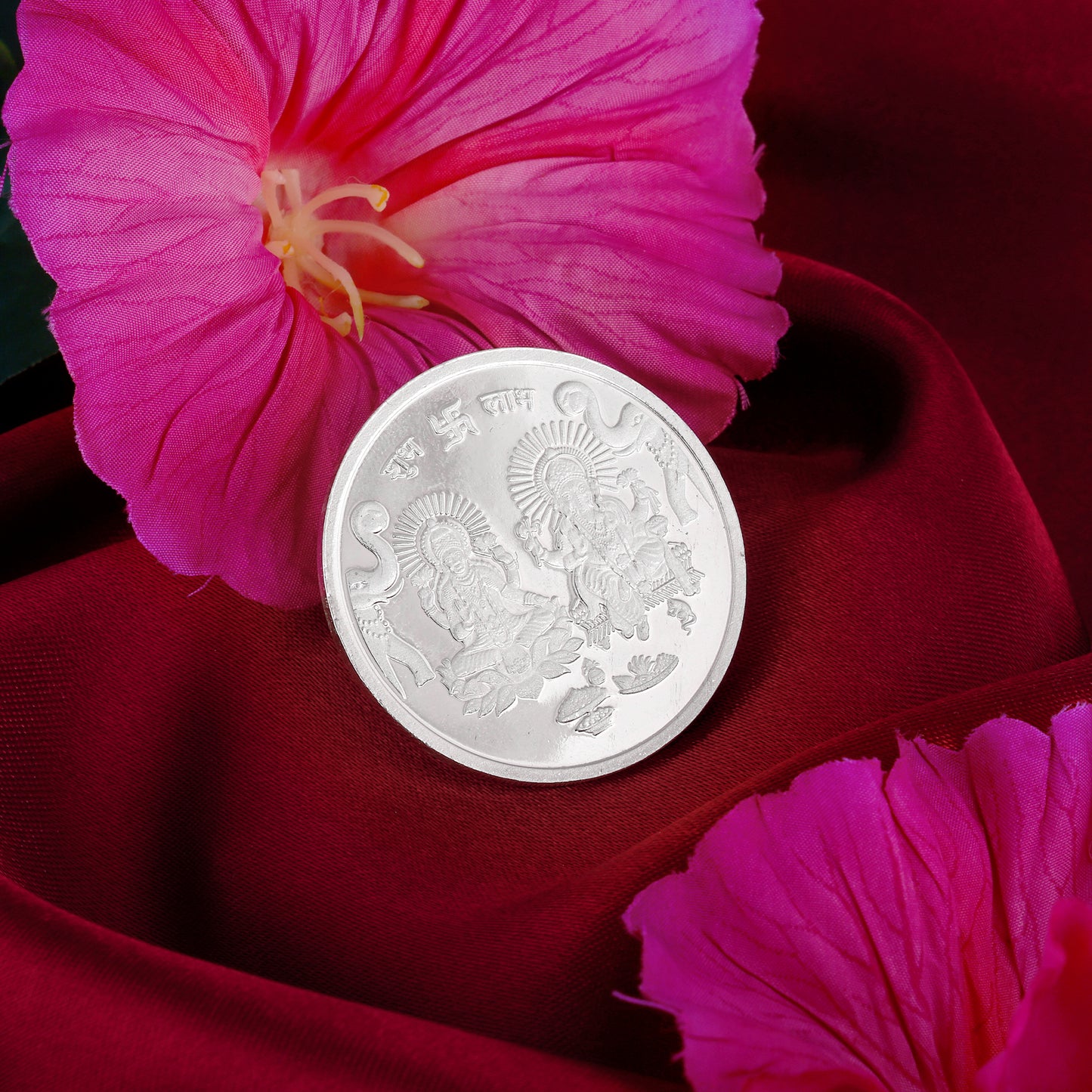 Goddess Lakshmi and Lord Ganesh Silver Coin - 5 g