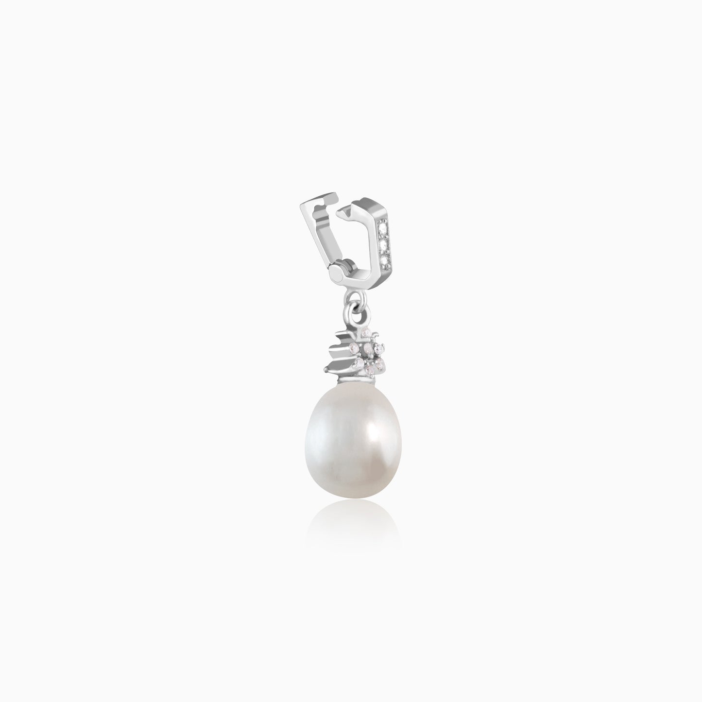 Silver Pearl Drop Charm