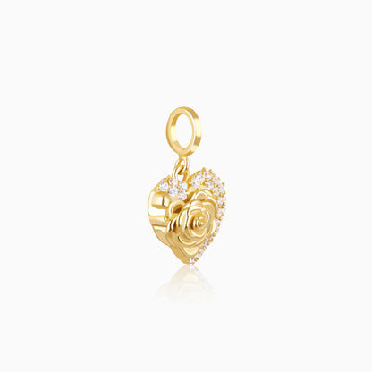 Golden A Rose For You Charm