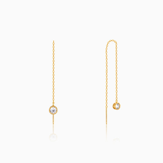 Golden Finesse Thread Earrings