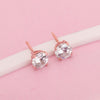 Rose Gold Classic Zircon Earrings