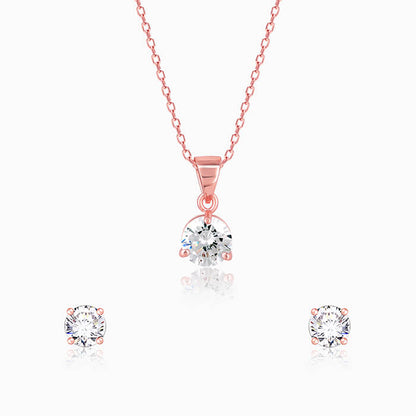 Rose Gold Classic Zircon Set