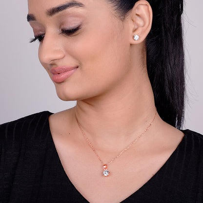 Rose Gold Classic Zircon Set