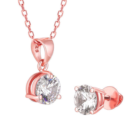 Rose Gold Classic Zircon Set