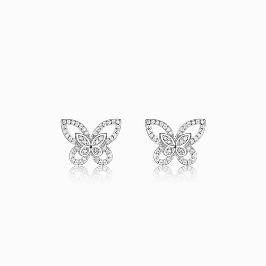 Silver Zircon Studded Beauty Earrings