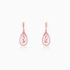 Rose Gold Intricate Teardrop Earrings