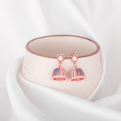 Rose Gold Bedazzle Jhumki