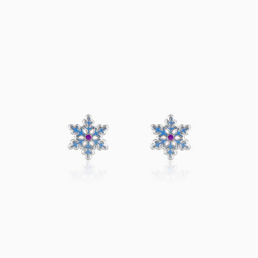 Silver Frozen Kids Earrings