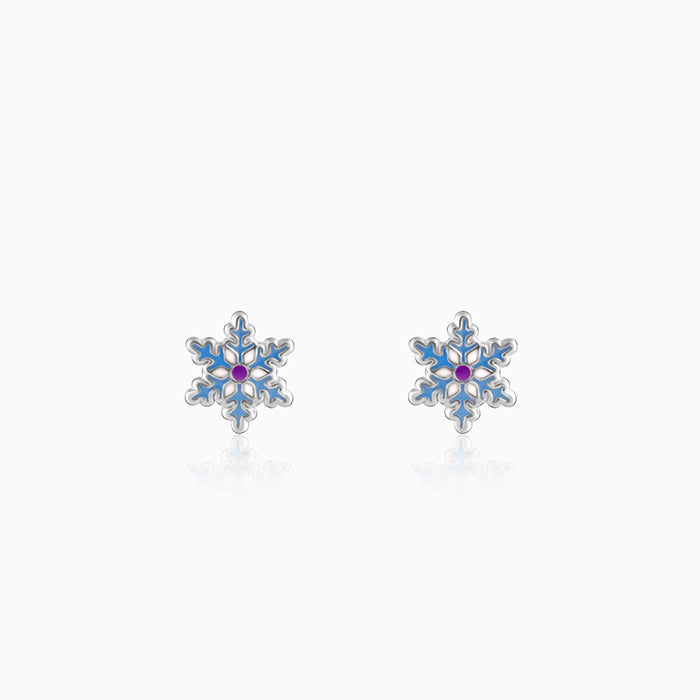 Silver Frozen Kids Earrings
