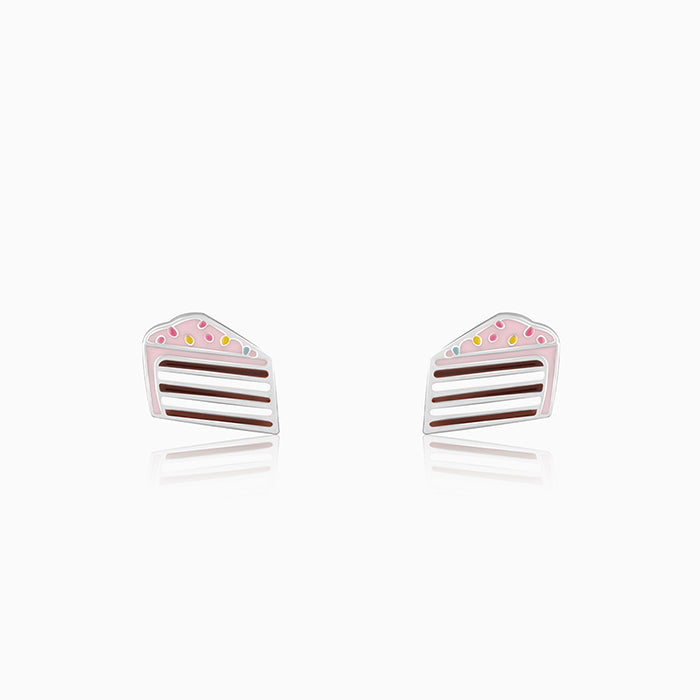 Silver Piece of Cake Kids Earrings