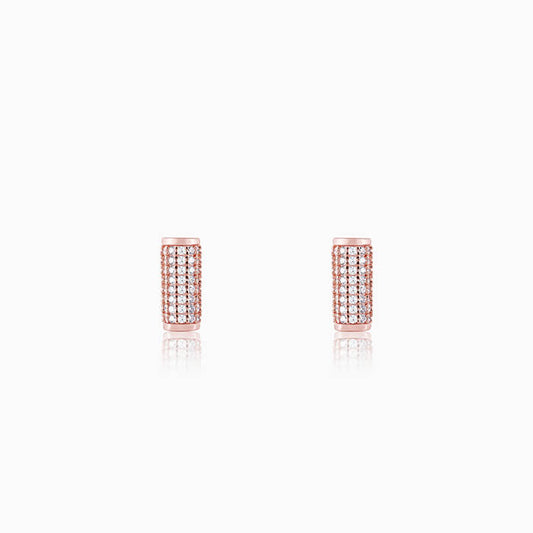 Rose Gold Elegant Cylinder Earrings