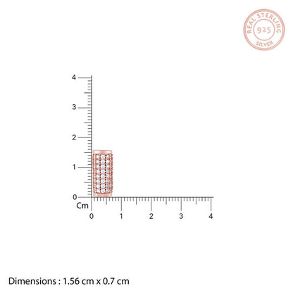 Rose Gold Elegant Cylinder Earrings