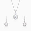 Silver Drizzle Drop Set with Link Chain