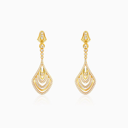 Golden Zircon Studded Chime Earrings
