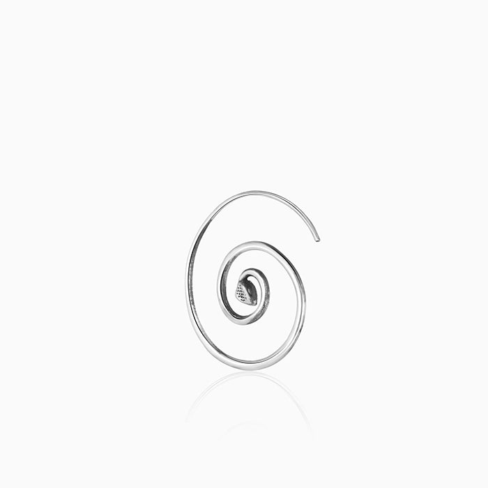 Oxidised Silver Swirling Earrings