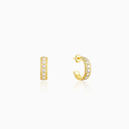 Golden Crescent Hoop Earrings