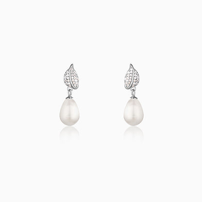 Silver Classic Pearl Earrings