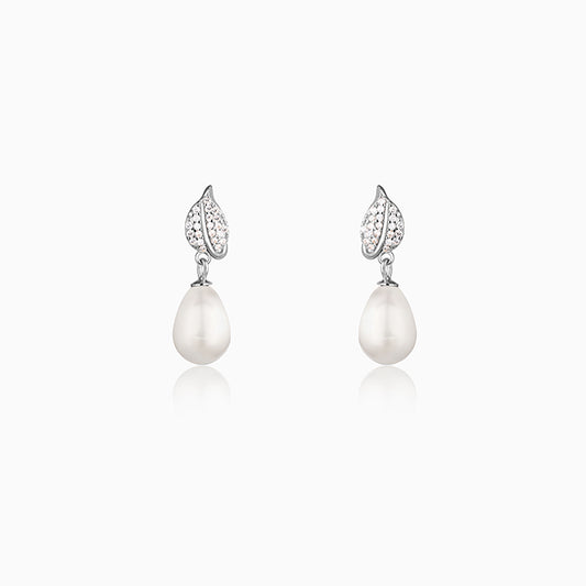 Silver Classic Pearl Earrings