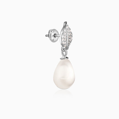 Silver Classic Pearl Earrings