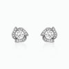 Silver Zircon Shimmer Studs Earrings