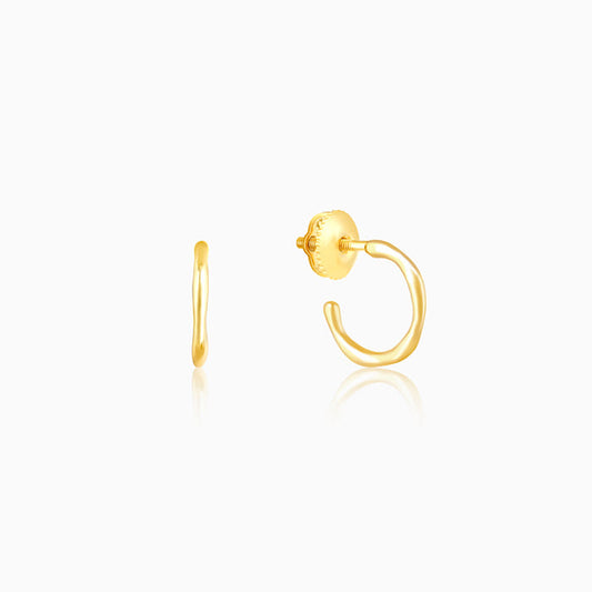 Golden Sickle Hoop Earrings