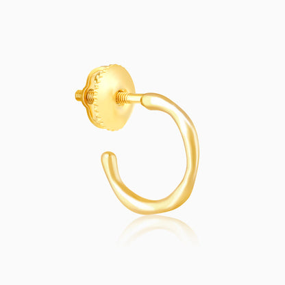 Golden Sickle Hoop Earrings