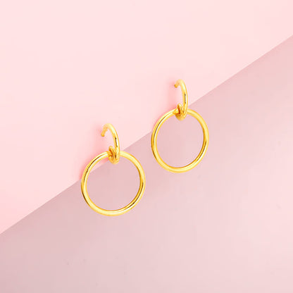 Golden Circle of Love Earrings