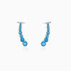 Buy Silver Aqua Love Ear Cuffs for Women Online