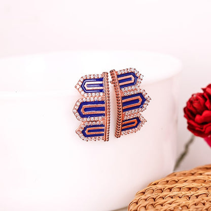 Rose Gold Gates to Taj Earrings