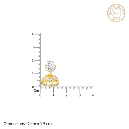 Golden Oval Stud Classic Jhumki