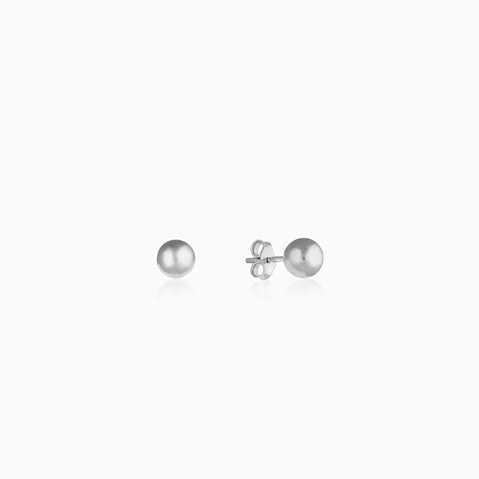 Silver Vintage Bold Stud Earrings