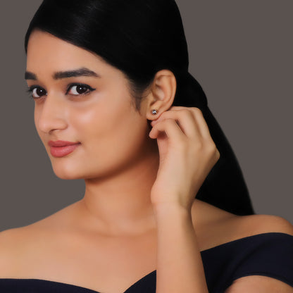 Silver Vintage Bold Stud Earrings