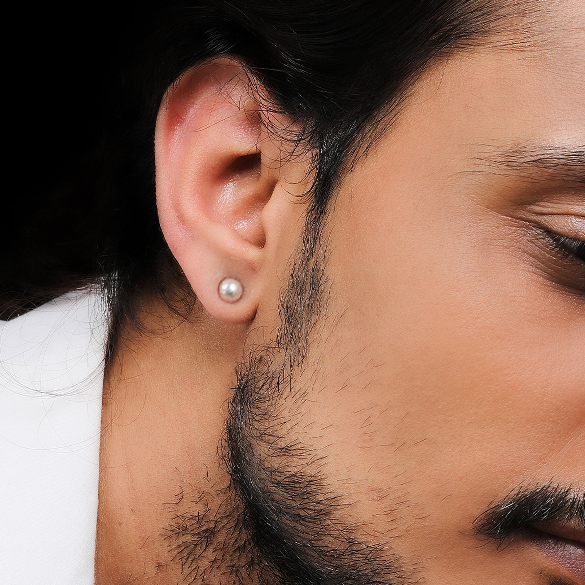 Silver Vintage Bold Stud Earrings